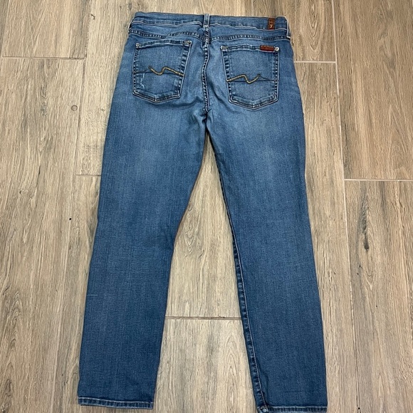 7 For All Mankind Seven Jeans Josephine Boyfriend Distressed Vintage Citizens - Picture 10 of 12